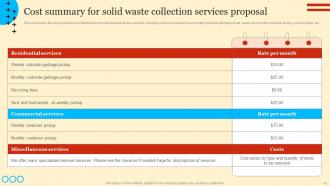 Solid Waste Collection Services Proposal Powerpoint Presentation Slides Analytical Impactful