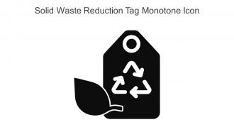 Solid Waste Reduction Tag Monotone Icon In Powerpoint Pptx Png And Editable Eps Format