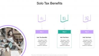 Solo Tax Benefits In Powerpoint And Google Slides Cpb