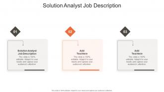 Solution Analyst Job Description In Powerpoint And Google Slides Cpb