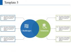 Solution and challenges with two venn ppt visual aids summary