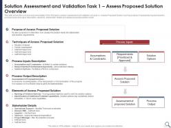 Solution assessment and validation task 1 solution assessment criteria analysis and risk severity matrix