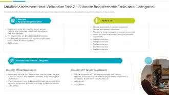 Solution assessment and validation task 2 categories solution assessment and validation to evaluate