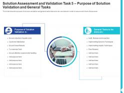 Solution Assessment And Validation Task 5 Purpose Of Solution Assessment And Validation