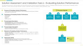 Solution assessment and validation task 6 solution assessment and validation to evaluate