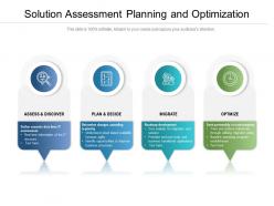 Solution Assessment Planning And Optimization