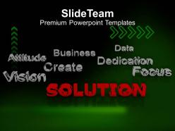 Solution at forefront dedication business powerpoint templates ppt themes and graphics 0113