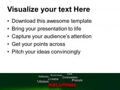 Solution at forefront dedication business powerpoint templates ppt themes and graphics 0113