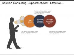 Solution consulting support efficient effective process budget process