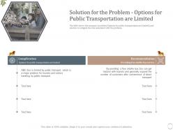 Solution For The Problem Options For Public Transportation Are Limited Decrease Visitors Interest Zoo Ppt Grid