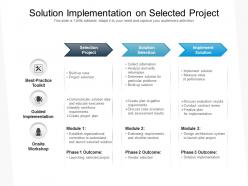 Solution Implementation On Selected Project
