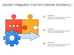Solution integration icon for customer excellency