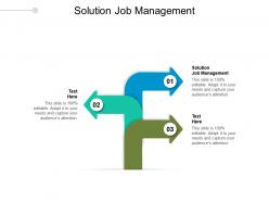 Solution job management ppt powerpoint presentation gallery infographic template cpb