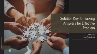 Solution Key Unlocking Answers For Effective Problem PPT Graphics AT