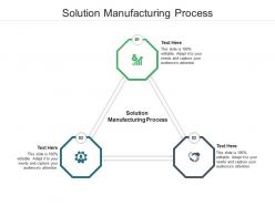 Solution manufacturing process ppt powerpoint presentation file deck cpb