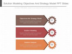 Solution modeling objectives and strategy model ppt slides