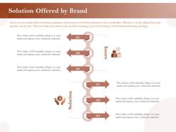 Solution offered by brand issues ppt powerpoint presentation styles topics