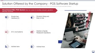 Solution Offered By The Company POS Software Startup Ppt Infographics Visuals