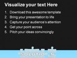Solution puzzle02 business powerpoint templates and powerpoint backgrounds 0711