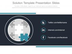 Solution template presentation slides