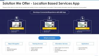 Solution we offer location based services app ppt slides topics
