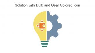 Solution With Bulb And Gear Colored Icon In Powerpoint Pptx Png And Editable Eps Format