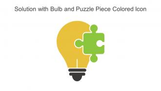 Solution With Bulb And Puzzle Piece Colored Icon In Powerpoint Pptx Png And Editable Eps Format