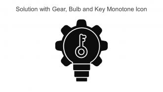 Solution With Gear Bulb And Key Monotone Icon In Powerpoint Pptx Png And Editable Eps Format