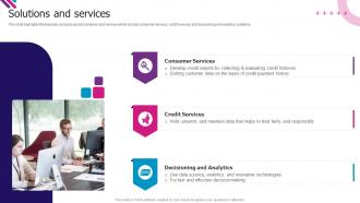 Solutions And Services Experian Company Profile Ppt Styles Example Introduction