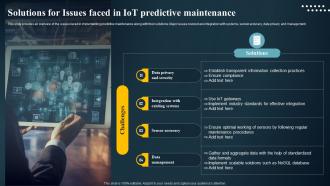 Solutions For Issues Faced In IoT Predictive Maintenance IoT Predictive Maintenance Guide IoT SS