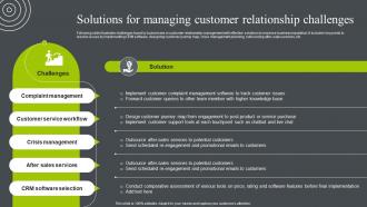 Solutions For Managing Customer Relationship Challenges Business Relationship Management To Build