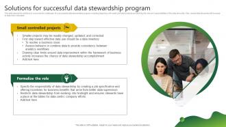 Solutions For Successful Data Stewardship By Project Model