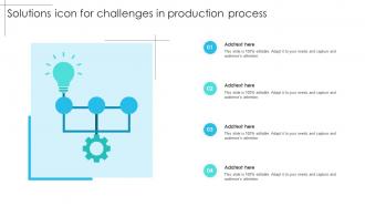 Solutions Icon For Challenges In Production Process