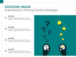 Solutions image of businessman thinking creative strategies