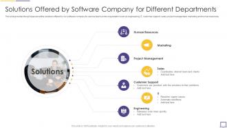 Solutions Offered By Software Development Startup Investor Funding Elevator