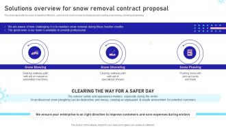 Solutions Overview For Snow Removal Contract Residential Snow Removal Services Proposal