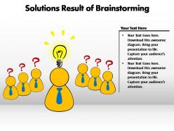 Solutions result of brainstorming powerpoint templates