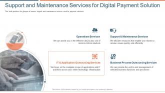 Solutions support and maintenance market entry report transformation payment