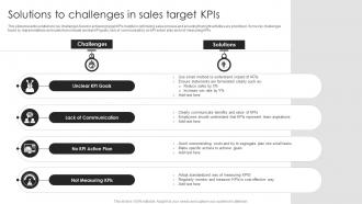 Solutions To Challenges In Sales Target KPIs