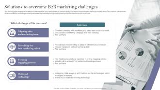 Solutions To Overcome B2B Marketing Challenges Complete Guide To Develop Business