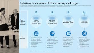 Solutions To Overcome B2B Marketing Challenges Creative Business Marketing Ideas MKT SS V