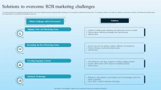 Solutions To Overcome B2B Marketing Challenges Developing B2B Marketing Strategies MKT SS V