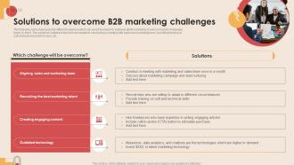 Solutions To Overcome B2b Marketing Digital Marketing Strategies To Increase MKT SS V