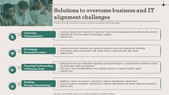 Solutions To Overcome Business And IT Alignment Challenges Ppt Powerpoint Presentation File