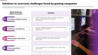 Solutions To Overcome Challenges Faced By Gaming Transforming Future Of Gaming IoT SS