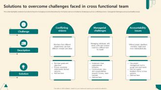 Solutions To Overcome Challenges Faced In Cross Functional Team
