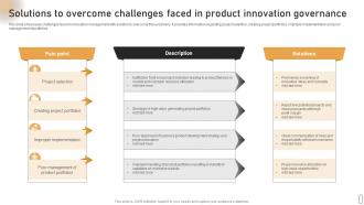 Solutions To Overcome Challenges Faced In Product Innovation Governance