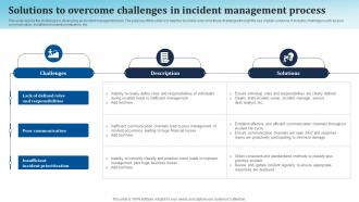Solutions To Overcome Challenges In Incident Management Process