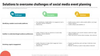 Solutions To Overcome Challenges Of Social Media Event Planning