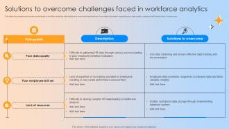 Solutions To Overcome Challenges Unleashing The Power Of Workforce PPT Presentation Data Analytics SS V